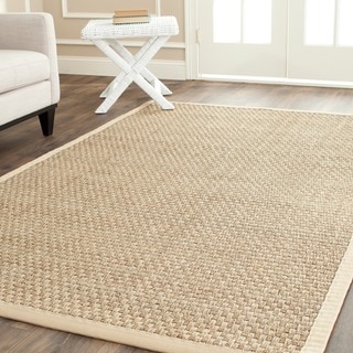 Safavieh Casual Natural Fiber Natural and Beige Border Seagrass Rug (6' x 9')