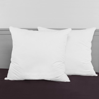 SwissLux Decorator 28x28-inch Euro Square Pillows (Set of 2)