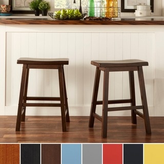 INSPIRE Q Salvador Saddle Back 24-inch Counter Height Stool (Set of 2)