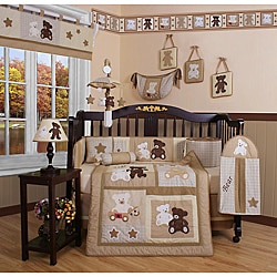 Geenny Teddy Bear 13-piece Crib Bedding Set