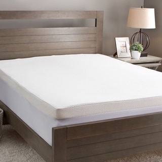 Slumber Solutions 4-inch Memory Foam Mattress Topper with Waterproof Cover