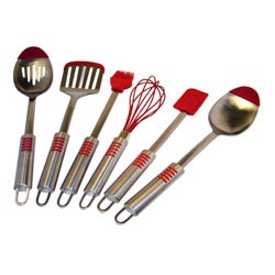 Le Chef Stainless Steel Silicone Tip 6-piece Utensil Set