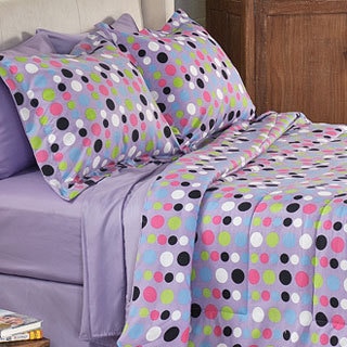 Dot Twin-size 6-piece Bed in a Bag with Sheet Set