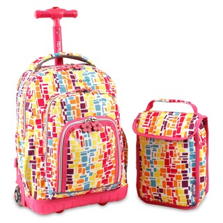 J World 'Lollipop' 16-inch Kids Rolling Backpack/Lunch Bag