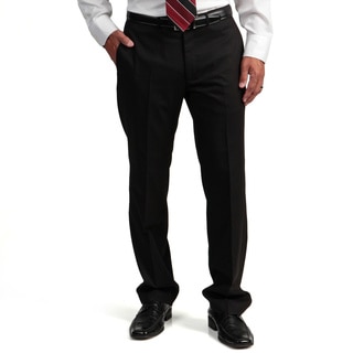 Kenneth Cole Reaction Men's Slim-fit Black Flat-front Suit Separate Pant