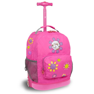 J World 'Daisy' 16-inch Kid's Rolling Backpack
