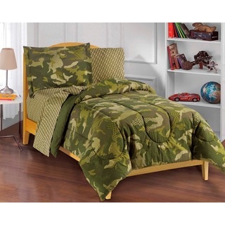 Geo Camo Full-size 7-piece Bed in a Bag with Sheet Set