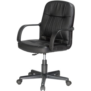Comfort Products Mid-Back Black Leather Office Chair