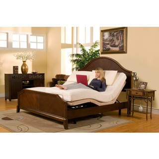 Sleep Zone Premium Adjustable Bed and 8-inch Split King-size Memory Foam Mattress Set