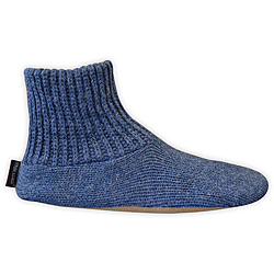 Muk Luks Men's Ragg Wool Slipper Socks with Leather Sole