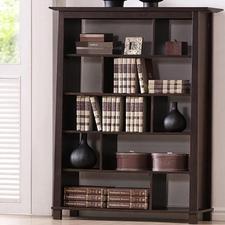 Havana Brown Five-Shelf Wood Modern Bookcase