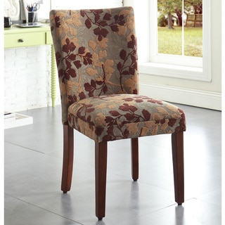 HomePop Classic Sage Leaf Pattern Fabric Dining Chair