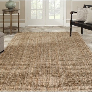 Safavieh Casual Natural Fiber Hand-Woven Natural Accents Chunky Thick Jute Rug (7'6 x 9'6)