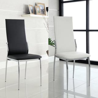 Furniture of America Duarte Modern Leatherette Dining Chairs (Set of 2)