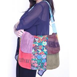Women's Multi-color Embroidered Messenger Bag (Nepal)