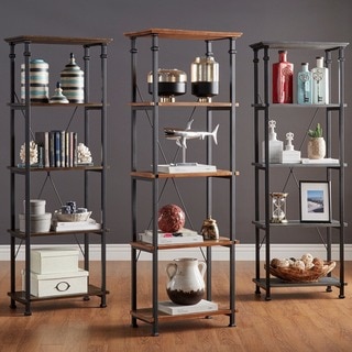 Myra Vintage Industrial Modern Rustic Bookcase by TRIBECCA HOME