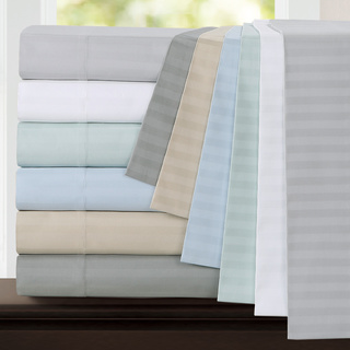 Echelon Home Egyptian Cotton Stripe 800 Thread Count Pillowcases (Set of 2)