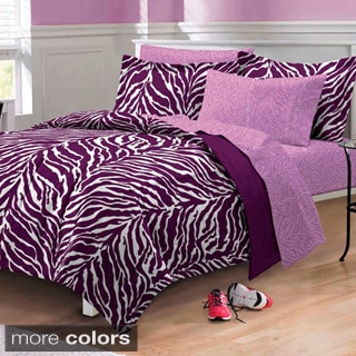 Zebra 6-piece Bed in a Bag with Sheet Set