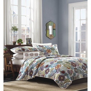 Mi Zone Asha Multi Paisley Quilted Coverlet Set