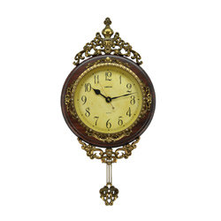 Antique Stlye Pendulum 24 x 15 Wall Clock