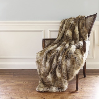 Aurora Home Wild Mannered Luxury Long Hair Faux Fur 60-inch Lap Throw Blanket