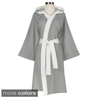 Women's Organic Cotton Stripe Bath Robe