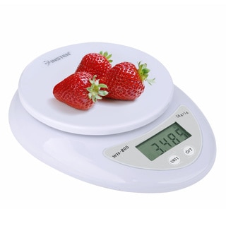 INSTEN White 11 lb/ 5 kg Digital Kitchen Food Scale