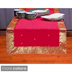 Hand Crafted 14-Inch x 70-Inch Sari Table Runner (India)
