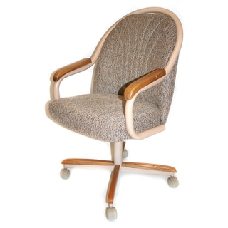 Casual Dining Cushion Swivel-and-Tilt Rolling-caster Chair