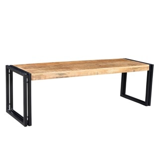 Timbergirl Handcrafted Reclaimed Wood and Metal Bench (India)