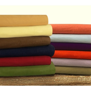 Tribeca Living Solid Flannel Extra Deep Pocket Sheet Set (Sold Seperately)