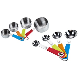 Cook N Home 8-piece Stainless Steel Measuring Spoon and Cup Set