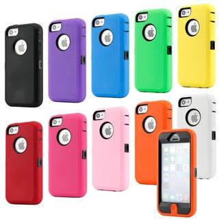 Gearonic 3 Piece Hybrid Hard PC Soft Silicone Case Cover for iPhone 5C