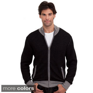 Luigi Baldo Men's Italian Made Cashmere Blend Full-zip Sweater