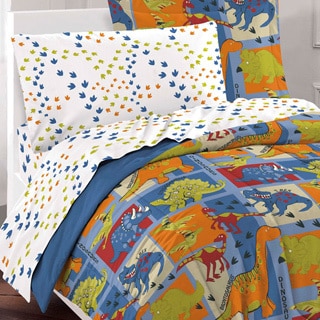 Dinosaur Blocks 7-piece Bed in a Bag with Sheet Set