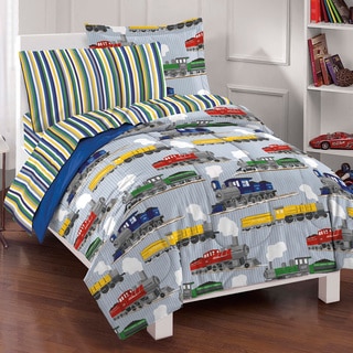 Trains 7-piece Bed in a Bag with Sheet Set