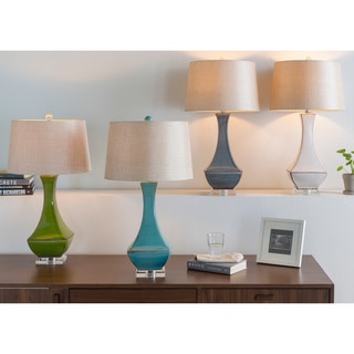Classic Relic 1-light Turquoise Reactive Glaze Desk Lamp