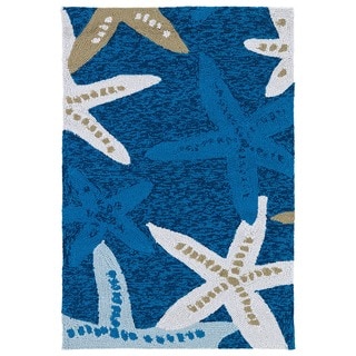 Luau Blue Starfish Indoor/ Outdoor Area Rug (2' x 3')