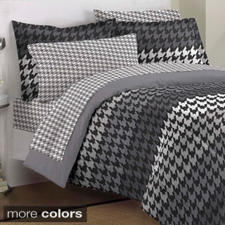 Houndstooth 7-piece Bed in a Bag with Sheet Set