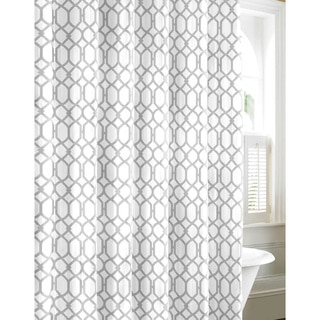 Tommy Bahama Shoretown Trellis Gray Cotton Shower Curtain