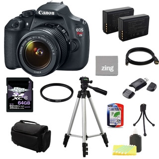 Canon EOS Rebel T5 DSLR Camera Body with EF-S 18-55mm IS II Lens 64GB Bundle