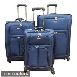 Kemyer 1000 Series 3-piece Expandable Spinner Upright Luggage Set