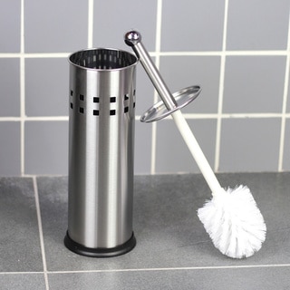 Matte Stainless Steel Toilet Brush Holder with Brush