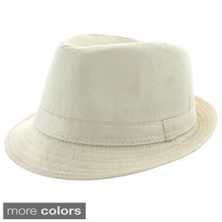 Faddism Men's Fashion Stripe Fedora Hat