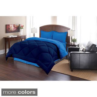 Down Alternative Solid Reversible 3-piece Comforter Set