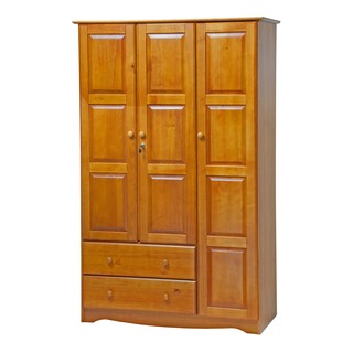 Palace Imports Grand Solid Wood 3-door Wardrobe with Lock