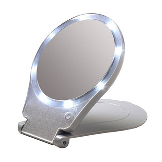 Floxite LED Lit Travel and Home 10x Magnification Mirror