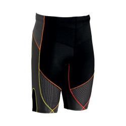 Men's CW-X Stabilyx Ventilator Shorts Black/Yellow/Orange