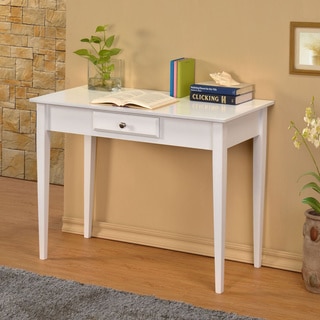William's Home Furnishing Bodai White 1-drawer Desk
