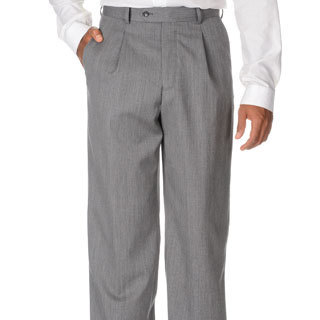 Cianni Cellini Men's Grey Wool Gabardine Pants